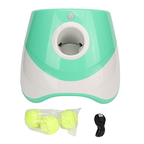 Automatischer Ballwerfer, Ballwerfer für Hunde, Tennisballwerfer, Wiederaufladbar, Interaktive Ballwurfmaschine mit 3 Modi für Kleine und Mittelgroße Hunde, 3 Bälle Im von Yosoo Health Gear