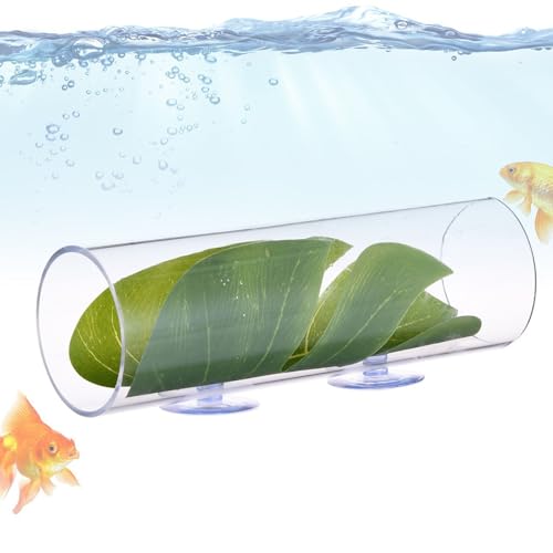 Yosoo Health Gear Hohlgebetta Fischtunnel, Premium -Kunststoff Robuster Fischrohr für Betta Fischtank Transparent Saugbecher Halterung Ideales (Groß 105-145 mm / 4,1-5,7in) von Yosoo Health Gear