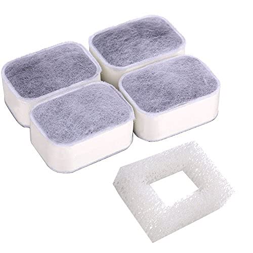 Yosoo 4 Aktivkohlefilter und 1 Schaumfilter für Wasserspender für Haustiere, BPA frei Yosoo 4 Aktivkohlefilter und 1 Schaumfilter für Wasserspender für Haustiere, BPA frei von Yosoo