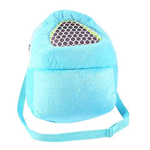 PET Tragetaschen Hamster Ratten Igel Kaninchen Schlafsack Breathable Portable Ausgehenden Reise Handtaschen Backpack Mit Schulterriemen (Farbe : Blue) von Yosoo