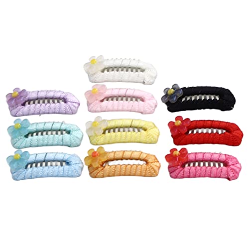 Yosoo 10 Stück Mini-Haustier-Haarnadel für Hunde und Katzen, Feste Klemmung, Einfache Bedienung, Modisches, Langlebiges Polyester-Material für Jede Szene von Yosoo