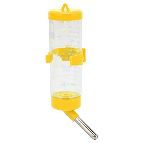 Yosoo Hamster-Wasserflasche, Hamster-Trinkflaschenspender, Automatischer Tropffreier Hamster-Trinkbrunnen für Kleintiere (Gelb) von Yosoo