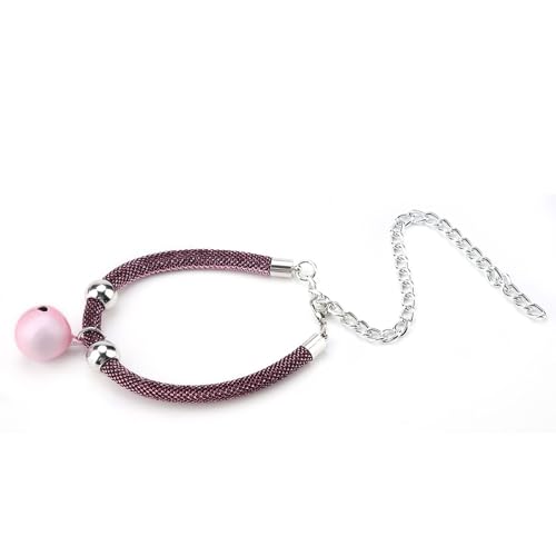 Yosoo Verstellbare Nylon -Haustierkragen Weiche Kätzchen Halskette mit Glocke für Kleine Katzen Rosa Rot Blau weiß (Einfacher Fan) von Yosoo