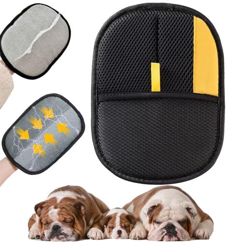 Elektrostatischer Tierhaarentferner-Handschuh – wiederverwendbare elektrostatische Tierhaarentfernungshandschuhe für Couch, Teppich, doppelseitiger Fellpflege-Handschuh für Katzen- und Hundehaare Elektrostatischer Tierhaarentferner-Handschuh – wiederverwendbare elektrostatische Tierhaarentfernungshandschuhe für Couch, Teppich, doppelseitiger Fellpflege-Handschuh für Katzen- und Hundehaare von Yostyle