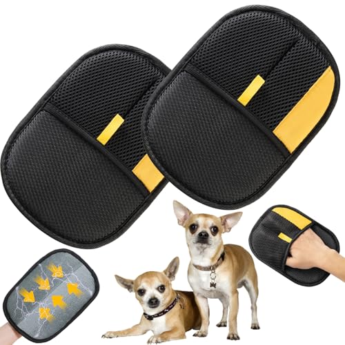 Yostyle Elektrostatischer Tierhaarentferner-Handschuh – wiederverwendbare elektrostatische Tierhaarentfernungshandschuhe für Couch (2) von Yostyle