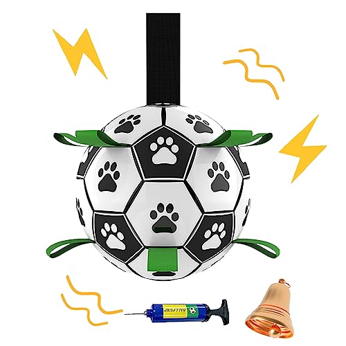 Hundespielzeugball mit Glocke im Inneren, interaktives Geschenk für Hunde, ideal zum Apportieren, Trainieren und Binden von YouTik