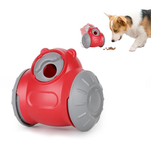YouTik Durable Interactive Treat Dispensing for Dogs Slow Feeder Wobble Toy, Red von YouTik