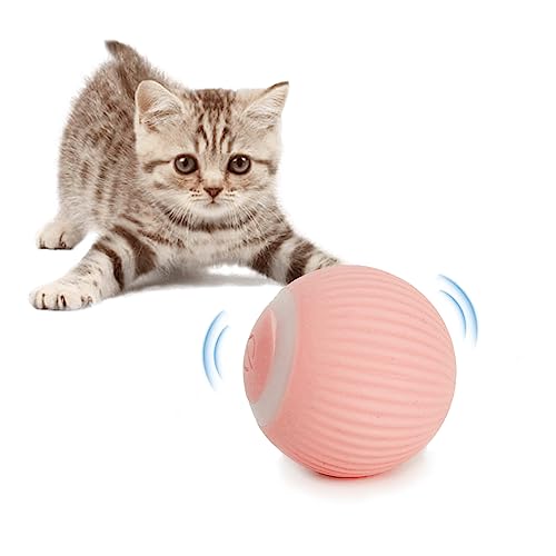 YouTik Intelligente automatische Katzenspielzeugbälle – fesselndes und unterhaltsames Haustierspielzeug – imitiert echte Beute mit zufälligen Bewegungen, Typ-C-Aufladung von YouTik