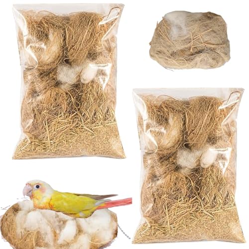 YouYuer Natürliches Nestmaterial für Kleine Haustiere,Gemischtes Nistmaterial,Vogelnestmaterial Vogelnester für Vögel,Papageien,Finken,Kanarienvögel,Pack Jute Seide,Stroh,Baumwolle,Agave Sisalana YouYuer Natürliches Nestmaterial für Kleine Haustiere,Gemischtes Nistmaterial,Vogelnestmaterial Vogelnester für Vögel,Papageien,Finken,Kanarienvögel,Pack Jute Seide,Stroh,Baumwolle,Agave Sisalana von YouYuer