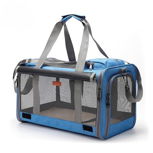 Youchee 48,3 x 26,7 x 29,1 cm Katzen- und Hundetragetasche für Haustiere bis zu 9 kg, waschbar, weiche Seiten, zusammenklappbar, Reise-Welpen-Tragetasche, Blau Youchee 48,3 x 26,7 x 29,1 cm Katzen- und Hundetragetasche für Haustiere bis zu 9 kg, waschbar, weiche Seiten, zusammenklappbar, Reise-Welpen-Tragetasche, Blau von Youchee