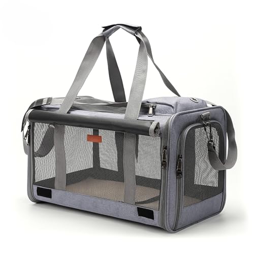 Youchee 48,3 x 26,7 x 29,1 cm Katzen- und Hundetragetasche für Haustiere bis zu 9 kg, waschbar, weiche Seiten, zusammenklappbar, Reise-Welpen-Tragetasche, Grau Youchee 48,3 x 26,7 x 29,1 cm Katzen- und Hundetragetasche für Haustiere bis zu 9 kg, waschbar, weiche Seiten, zusammenklappbar, Reise-Welpen-Tragetasche, Grau von Youchee