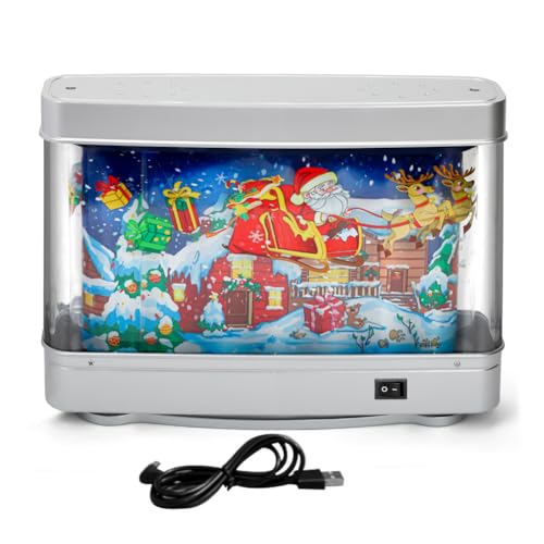 Youdefa USB-Aquarium-Licht, Aquarium-, Nachtlicht, Virtuelle Dynamische LED-Tischlampe, Süßes Raumdekor, Geschenk zu Weihnachten von Youdefa