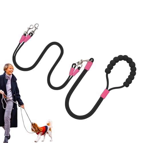 Doppelleine – Verhedderungssichere Doppelleine | Robuste Konstruktion mit komfortablem Griff | 360° drehbare, robuste, reflektierende Leine für Outdoor-Aktivitäten, Spazierengehen, Wandern und Doppelleine – Verhedderungssichere Doppelleine | Robuste Konstruktion mit komfortablem Griff | 360° drehbare, robuste, reflektierende Leine für Outdoor-Aktivitäten, Spazierengehen, Wandern und von Youding