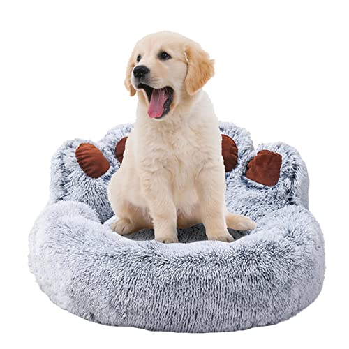 Katzenbett aus Kunstfell, Katzenbett aus Plüsch in Form einer runden Handfläche, warm, rutschfest, für Katzen im Innenbereich und kleines Hundebett für Kätzchen, Welpen, Hunde, Katzen, L Katzenbett aus Kunstfell, Katzenbett aus Plüsch in Form einer runden Handfläche, warm, rutschfest, für Katzen im Innenbereich und kleines Hundebett für Kätzchen, Welpen, Hunde, Katzen, L von Youding
