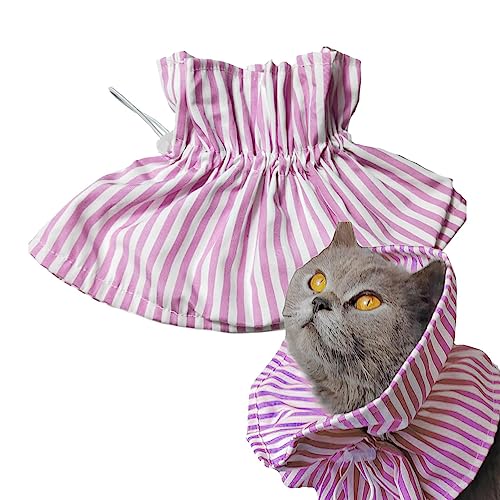 Katzenkegelhalsband weich - Elisabethanisches Katzenhalsband aus Polyester - Kordelzug-Design, bequemes Schutzhalsband, verstellbares Haustierzubehör für Katzen, Kätzchen, Katzenzucht Youding von Youding