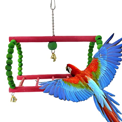 Youding Sittichschaukel,Weihnachtspapageienschaukel - Kletterleiter Vogelkäfig Buntes Spielzeug Geeignet für Wellensittiche, Sittiche, Sittiche, Nymphensittiche, Mynah Youding Sittichschaukel,Weihnachtspapageienschaukel - Kletterleiter Vogelkäfig Buntes Spielzeug Geeignet für Wellensittiche, Sittiche, Sittiche, Nymphensittiche, Mynah von Youding