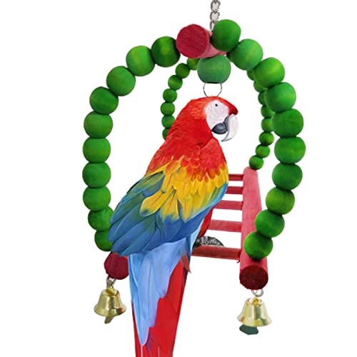 Sittichschaukel - Weihnachtspapageienschaukel | Hängespielzeug Kletterleiter Coconut Bird Cage Toys Geeignet für Nymphensittiche, Sittiche, Finken Youding von Youding