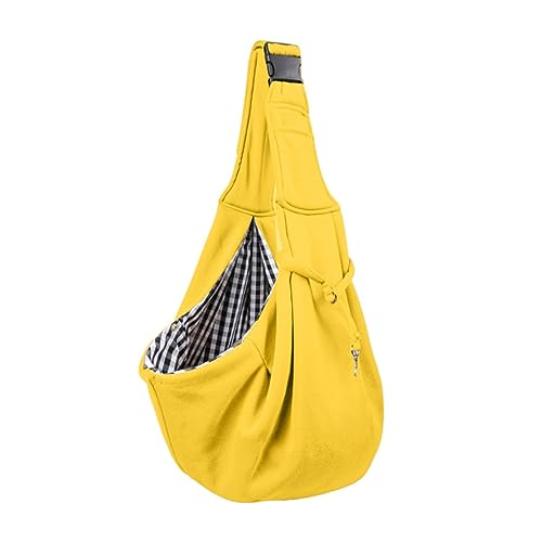 Sling-Haustiertasche, gelber und schwarzer Haustiertransporter, wendbarer Haustier-Hunderucksack mit Sicherheitsseil und Haken, zuverlässiger multifunktionaler Hunderucksack, Haustiertragetasche für R Sling-Haustiertasche, gelber und schwarzer Haustiertransporter, wendbarer Haustier-Hunderucksack mit Sicherheitsseil und Haken, zuverlässiger multifunktionaler Hunderucksack, Haustiertragetasche für R von Youding