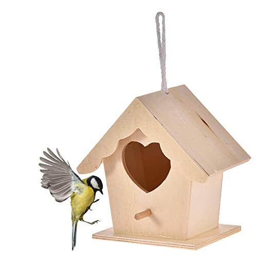 Vogelhäuschen für draußen | Zedernblaues Vogelhaus - DIY Bauernhaus Dekoratives Vogelnest Geschenk für Kolibris, Kardinäle, Drosseln und Wildvögel Youding von Youding