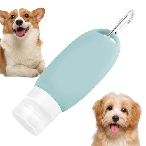 Youding Futterrohr für Hunde, Reiseflasche aus Silikon | 90 ml auslaufsichere Reiseflaschen aus Silikon für Hunde | Reiseflüssigkeitsersatzröhrchen mit Karabiner, von Youding