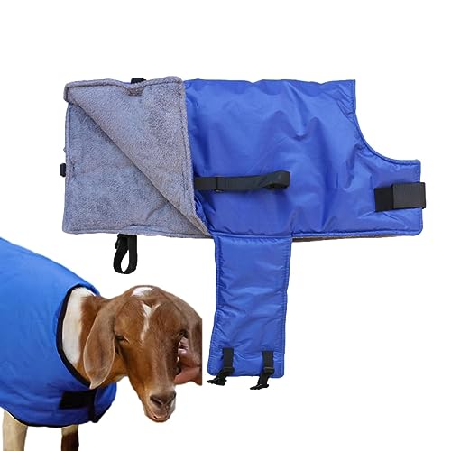 Youding Kalbsmantel | Kalbsmantel, Schutzmantel für Rinder, weich, wasserdicht, aus Oxford-Stoff, warme Kleidung, blau, dickes Kalb, um das Baby zu halten von Youding