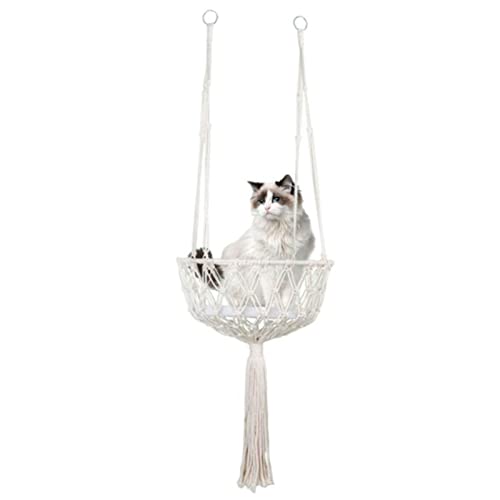 Youding Katzenhängematte Boho | Atmungsaktive Wandmontierte Haustier-Katzen-Hängematte Katzenschaukel – Handweben Katzenhängematte Bett für Katzen und Kätzchen, zum Schlafen Spielen Entspannen Youding Katzenhängematte Boho | Atmungsaktive Wandmontierte Haustier-Katzen-Hängematte Katzenschaukel – Handweben Katzenhängematte Bett für Katzen und Kätzchen, zum Schlafen Spielen Entspannen von Youding