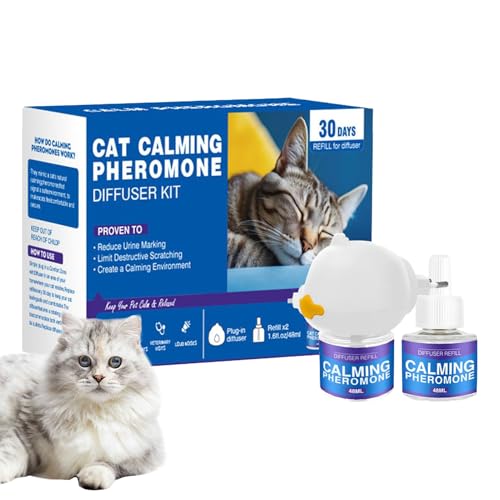 Youding Katzenpheromon -Diffusor, EIN Beruhigender Katzendiffusor | Reduzieren Sie Den Streudiffusor | Verbinden Sie Das Beruhigende Pheromon Von Der 60 - von Youding