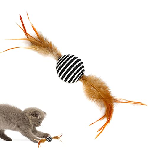 Youding Katzenspielzeug, Ball, Katzenspielzeug, Katzenspielzeug, Katzenspielzeug, Federspielzeug für Katzen | interaktives Spielzeug aus Plüsch mit Federn zum Spielen im Training Youding Katzenspielzeug, Ball, Katzenspielzeug, Katzenspielzeug, Katzenspielzeug, Federspielzeug für Katzen | interaktives Spielzeug aus Plüsch mit Federn zum Spielen im Training von Youding