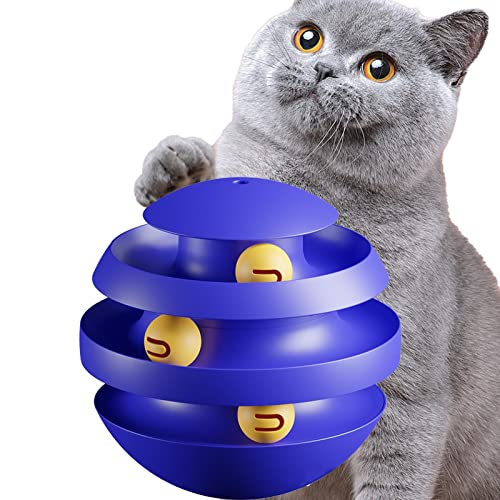 Youding Katzenspielzeug Kugelbahn - Kätzchen-Puzzle-Spielzeug,Cat Tumbler Toy Track Balls, DREI Lagen Kreise, Geburtstags Katzenliebhaber Youding Katzenspielzeug Kugelbahn - Kätzchen-Puzzle-Spielzeug,Cat Tumbler Toy Track Balls, DREI Lagen Kreise, Geburtstags Katzenliebhaber von Youding