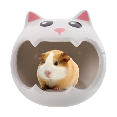 Youding Keramik Hamster Versteck,Chinchilla Ruhehöhle - Kühles Versteck In Katzenform Für Kleintiere Wie Lemminge Chinchillas Und Rennmäuse Youding Keramik Hamster Versteck,Chinchilla Ruhehöhle - Kühles Versteck In Katzenform Für Kleintiere Wie Lemminge Chinchillas Und Rennmäuse von Youding