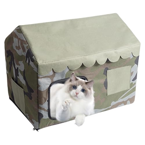 Youding Kühlhaus für Katzen, geschlossenes Kühlhaus für Katzen - Ganzjahres-Kühlhaus für Katzen - Ruhendes schlafendes Kätzchenbett für drinnen und draußen, belüftetes Nest für Garage, Balkon Youding Kühlhaus für Katzen, geschlossenes Kühlhaus für Katzen - Ganzjahres-Kühlhaus für Katzen - Ruhendes schlafendes Kätzchenbett für drinnen und draußen, belüftetes Nest für Garage, Balkon von Youding