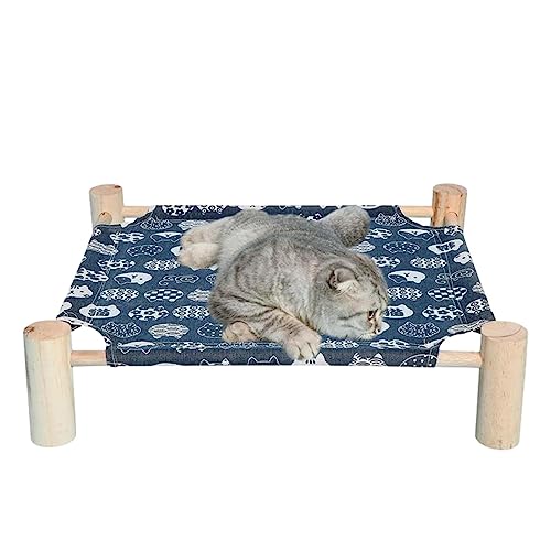 Youding Kühlung für Katzen | Kleines Hängemattenbett aus Holz für Welpen | Erhöhte Kühlung für Hunde, Katzenbett, Animacompanie für Welpen im Innenbereich Youding Kühlung für Katzen | Kleines Hängemattenbett aus Holz für Welpen | Erhöhte Kühlung für Hunde, Katzenbett, Animacompanie für Welpen im Innenbereich von Youding