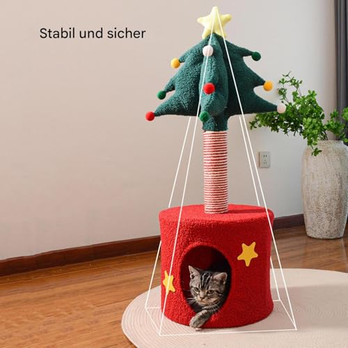 Youding Weihnachts,Indoor Katzenspielplatz Mit Aktivitätscenter | Kuschelbett Spieldeko Für Wohnung Geburtstag Draußen von Youding