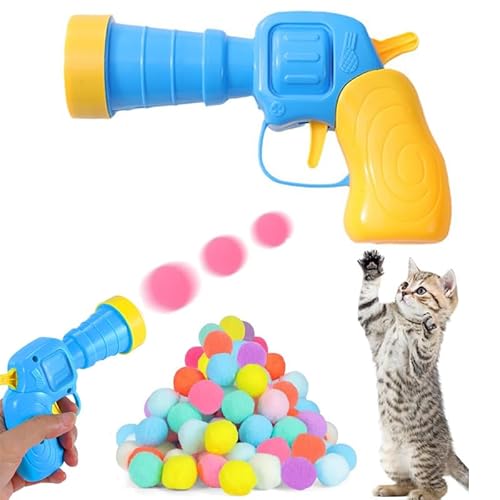 Youery 50 Stück Katzenspielzeug Ball Pistole, Stretch-Plüschball-Spielzeug, Plüsch Kätzchen Haustier Spielzeug Bälle, Interaktives Spielzeug für Katzen und Kätzchen, Cat Toy Ball Youery 50 Stück Katzenspielzeug Ball Pistole, Stretch-Plüschball-Spielzeug, Plüsch Kätzchen Haustier Spielzeug Bälle, Interaktives Spielzeug für Katzen und Kätzchen, Cat Toy Ball von Youery