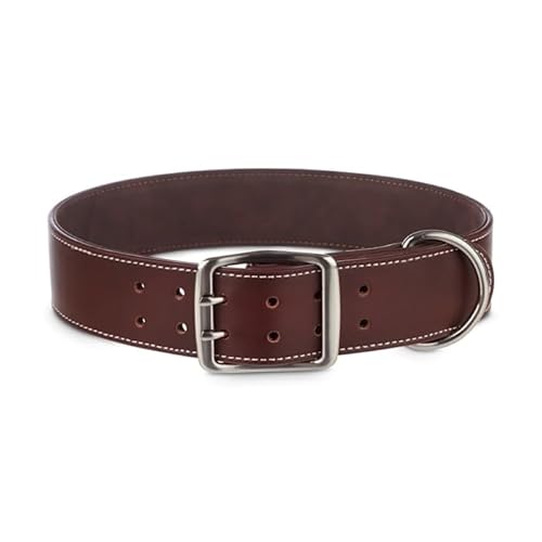 Youly Braunes Lederhalsband für große Hunde, Größe XX-Large/XXXL Youly Braunes Lederhalsband für große Hunde, Größe XX-Large/XXXL von Youly