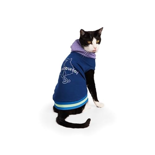 Youly Caturday Katzen-Kapuzenpullover, Größe L/XL von Youly