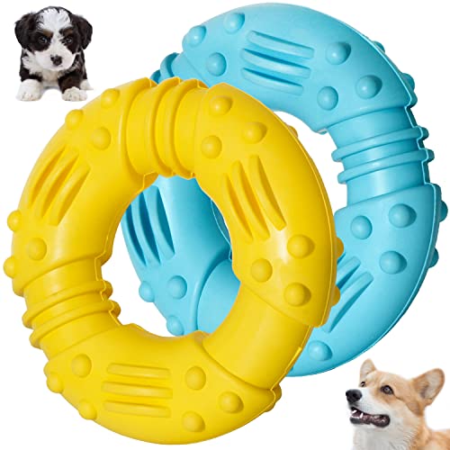 Youngever 2er Pack 12CM Hundespielzeug Ring, Kauspielzeug Große & Kleine Hunde, Kauspielzeug aus Naturgummi Youngever 2er Pack 12CM Hundespielzeug Ring, Kauspielzeug Große & Kleine Hunde, Kauspielzeug aus Naturgummi von Youngever