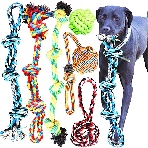 Youngever 6er Pack Große Hundeseilspielzeug Set für Großer Hunde, Welpe Hunde, Welpen Kauspielzeug Zahnen Spielzeug Hund Seil Kauspielzeug für Mittlere bis Große Hunde Youngever 6er Pack Große Hundeseilspielzeug Set für Großer Hunde, Welpe Hunde, Welpen Kauspielzeug Zahnen Spielzeug Hund Seil Kauspielzeug für Mittlere bis Große Hunde von Youngever