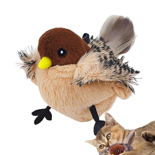 Interaktives Katzenspielzeug Flattervogel, Katzenspielzeug Vogel Spielzeug Katze Echte Flattern Und Zwitschern Wie EIN Vogel, Katzenspielzeug Selbstbeschäftigung,Elektrisches Vogelspielzeug Für Katzen von Youngwier