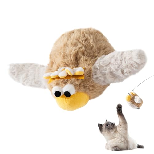 Youngwier Elektronisches Katzenspielzeug - Plüschvogel Mit Katzenminze | Fördernde Spielpuppe Mit Sound, Selbstbewegend, Haustierzubehör Für Wohnungskatzen Unterhaltung Zu Hause & Reise von Youngwier