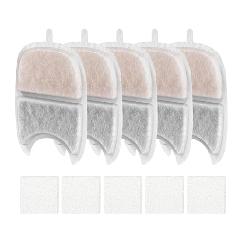 Youngwier Ersatzfilter Für Tierbrunnen - 5X Katzen Trinkbrunnen Filter Mit Schwämmen | Dreifaches Filtersystem Für Trinkwasseranlagen Im Haushalt Und Wohnbereich Youngwier Ersatzfilter Für Tierbrunnen - 5X Katzen Trinkbrunnen Filter Mit Schwämmen | Dreifaches Filtersystem Für Trinkwasseranlagen Im Haushalt Und Wohnbereich von Youngwier