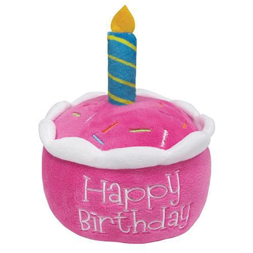 Youngwier Gefülltes Geburtstagskuchen-Hundespielzeug, Hunde-Geburtstags-Plüschtier | Süßes Hutkuchen-Plüschtier - Plüsch-Hundespielzeug, kreative Geburtstagsgeschenke für Hunde, waschbares von Youngwier