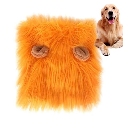Youngwier Hundemähne-Kostüm, lustige Tiermähne für Hunde,Pet Fancy Dress Up Hundeperücke | Realistische Hundemähne-Kostümperücke mit Plüschohren, Hundehaustierzubehör, Bequeme Air-Hundekopfbedeckung, von Youngwier