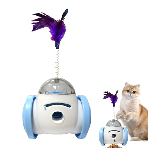 Youngwier Katzenball-Leckerli-Spender, Ball-Futterspender für Haustiere,Hundeball-Futterleckspielzeug mit Feder | Leckerli-Spender für Katzen, interaktiver Leckerli-Spender für Hunde, Youngwier Katzenball-Leckerli-Spender, Ball-Futterspender für Haustiere,Hundeball-Futterleckspielzeug mit Feder | Leckerli-Spender für Katzen, interaktiver Leckerli-Spender für Hunde, von Youngwier