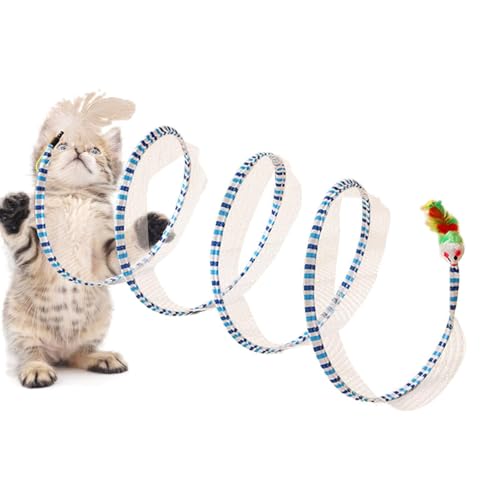 Youngwier Katzenspieltunnelspielzeug,Katzentunnel, röhrenförmiges Katzenspielzeug - Tragbares interaktives Haustier-Abenteuer-Tunnelspielzeug, interaktives Katzenfederspielzeug für Katzen, Hunde, von Youngwier