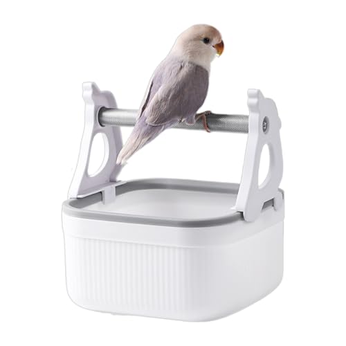 Youngwier Vogel Trainingsständer,Desktop Spiel und Trainingsständer mit Toiletteneimer | Interaktive Krallenpflege Für Aras Nymphensittiche Sittiche Und Vögeln von Youngwier