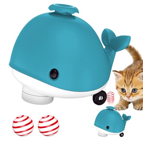 Youngwier Walspielzeug schwebender Ball, elektrische schwimmende Ballkatze Spielzeug | Netter Wal -Levitationsball | Haustierbedarf, Flexible und Musikfunktion, Kühllüfter, Blowing -Spiele für von Youngwier