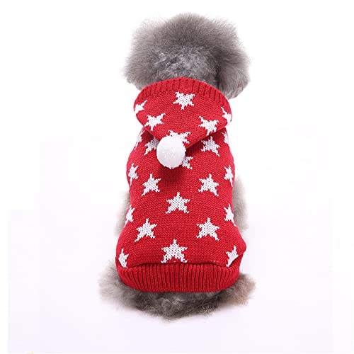 Weihnachten Hundepullover Winter Warmer Hund Katze Pullover Kleidung Haustier Mantel Kostüm Welpenpullover Hundepulli Bekleidung für Kleine Mittelgroße Hunde Hund Haustierpullover Strickpullover von Youning