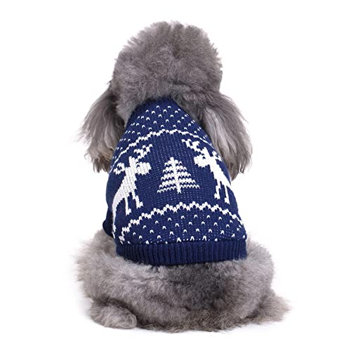 Weihnachten Hundepullover Winter Warmer Hund Katze Pullover Kleidung Haustier Mantel Kostüm Welpenpullover Hundepulli Bekleidung für Kleine Mittelgroße Hunde Hund Haustierpullover Strickpullover von Youning