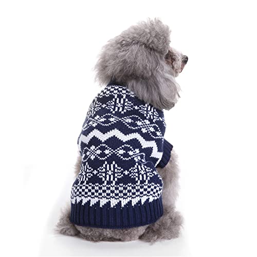 Weihnachten Hundepullover Winter Warmer Hund Katze Pullover Kleidung Haustier Mantel Kostüm Welpenpullover Hundepulli Bekleidung für Kleine Mittelgroße Hunde Hund Haustierpullover Strickpullover von Youning